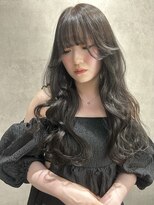 ルノン(LUNON) ダークグレージュ/ロングスタイル/レイヤー/前髪/波巻き