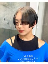 レコ 渋谷(LECO)&nbsp;刈り上げミニボブ顔まわりステップカットルーツデザインカラー