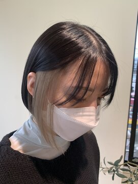 ノイ(noi) #noi_style ミニボブ×グレージュイヤリングカラー