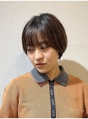マッシュショート/くびれショート/マロンブラウン