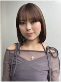レイヤーカットブラウンカラー