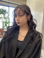 キャラハーフ 池袋東口店(KYARA HALF)&nbsp;アッシュブラック/ロングレイヤー