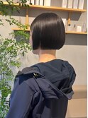 ショートボブ　ボブ　前下がり　コンパクトボブ　ストレート
