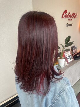 コレットヘア(Colette hair) ミディアム×深みレッド