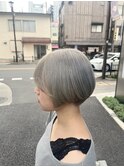 首周りスッキリショート シルバーグレー