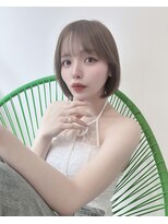 ロンドリゼル 札幌(Lond RiseL) オリーブグレー/前髪/ボブ/マロンベージュ/レイヤーカット/小顔