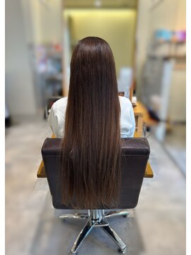 ブレンドバイハピネス(Blend by happiness) スーパーロング×髪質改善×ブリーチなしwカラー　Before