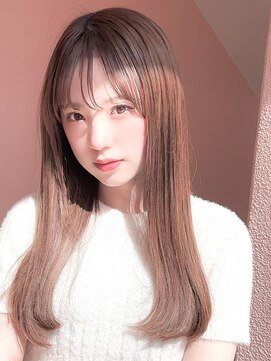 清楚系ロングヘア・ナチュラルブラウン・韓国風カラー・トレンド