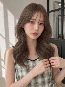 ユーフォリア 青山(Euphoria) コテ巻き風パーマミルクティーベージュバタフライカット外ハネ☆