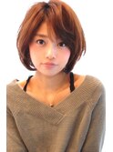 ３０代４０代大人可愛いひし形ボブ　シルエットが綺麗
