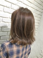 アジールヘア 東上野店(agir hair)&nbsp;肩ハネ切りっぱなしボブ/アッシュカラーくびれミディ【上野】