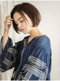 大人かわいい  小顔黒髪ボブ