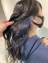 コワファーストナガサキシャンプーボーイ(COIFF1RST NAGASAKI SHAMPOO BOY)&nbsp;インナーカラー×ブルーラベンダー