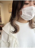 お洒落かわいいインナーカラー×ミルクティーベージュ