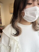 エイト新宿店(EIGHT shinjuku)&nbsp;お洒落かわいいインナーカラー×ミルクティーベージュ