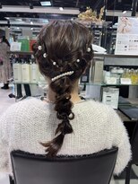 結婚式前編み下ろしアレンジ