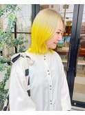 ルーツカラー　yellow × white beige