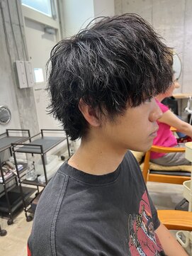 ガーデン オオタカノモリ(garden otakanomori) メンズスパイラルパーマ/ナチュラルブラウンカラー/ツーブロック