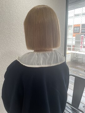 アジールヘア 所沢プロペ通り店(agir hair) イメチェンハイトーンベージュ似合わせカット所沢練馬狭山ボブ