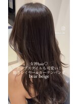 トリコ心斎橋(trico)&nbsp;艶やか美女髪★カーテンバングとベアベージュ