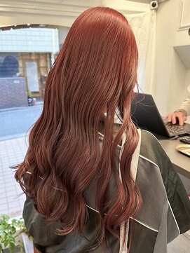 ラレイ ハラジュク(Lalei harajuku) 【白石】韓国アイドル風チェリーレッドブリーチなしカラー