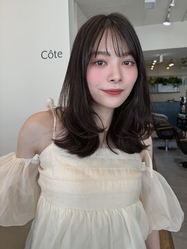 コート 表参道(Cote) Cote蒲牟田愛重ためレイヤースタイル暗めグレージュ地毛風カラー