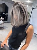 ハイライトカラーミルクティーベージュケアブリーチダブルカラー