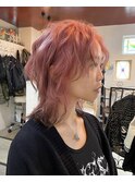 【チクロ】テクスチャーレイヤーカット 青みピンク