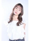 セミロング×波巻ウェーブ