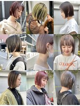 ラインが綺麗な切りっぱなしボブ◎
