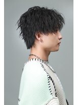 リップスヘアー 千葉(LIPPS hair)&nbsp;メンズツイストスパイラルパーマウルフカットコンマバングヘア
