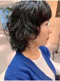 本八幡×ミディアム×パーマボブ×黒髪