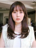◆小顔ロングレイヤーカット/ワンカールレイヤー/ベージュカラー