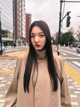 フォト 新宿三丁目(foto) くびれヘア/アプリコットオレンジ/髪質改善/縮毛矯正/前髪/新宿