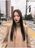 くびれヘア/アプリコットオレンジ/髪質改善/縮毛矯正/前髪/新宿