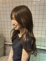 ヘアー アレス(hair ales)&nbsp;エクステロングくびれヘアハイライトカラーアプリコットオレンジ