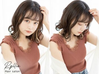 リリス(Ryllis)の写真/【うる艶カット+カラー+4stepTr￥9200】骨格に合わせて作り出す顔まわり小顔見せカット#アディクシー#TOKIO