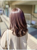 ラベンダーピンク艶くびれミディレイヤー