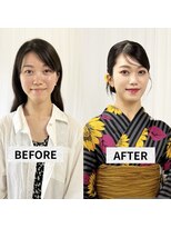 美容堂 浴衣 カチモリヘアセット&メイク