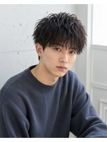 MEN's Baguz MEN'Sカット/ MEN'Sパーマ/ MEN'Sカラー 韓国風マッシュ×無造作束感ニュアンスパーマレイヤー