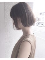 ヘアーアンドアトリエ マール(Hair&Atelier Marl) 【Marlお客様スタイル】プラチナベージュのシンプルボブ