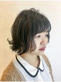 【morio鶴瀬】黒髪外ハネラフカール