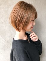 小顔カットハイライトカラーオリーブカラーセミウェットウェーブ