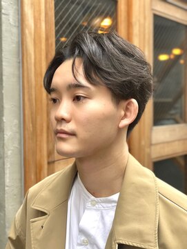 ニット 銀座(knit) メンズセンターパート【knit 銀座 荒柄ノエル】