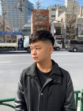 グルーマーズトウキョウ(GROOMER/S TOKYO) 束感フェード×コテパーマ バーバー GROOME/STOKYO