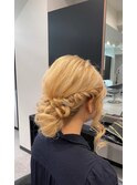 結婚式　ヘアセット　ダウンスタイル