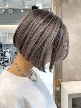 トルネード(TORNADO) 外国人風ボブ エアタッチバレイヤージュパープルグレージュt1230