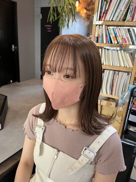 パム 恵比寿(PAM.) 明るめベージュ外ハネミディアム