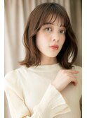 サイドバングバニラベージュ外ハネボブウルフY大宮20代30代40代