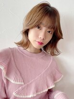 アイティーバイアルバム 藤沢店(IT by ALBUM)&nbsp;くびれ巻き_グレージュカラーボブウルフココアベージュ_9074